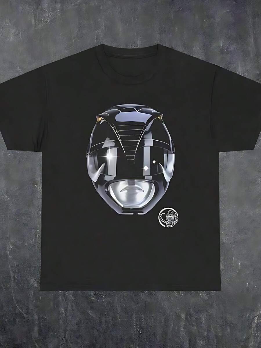 Black Power Ranger MMPR Tee Tee Comfortable - Black - View 1
