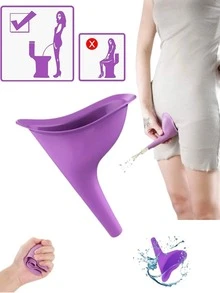 1PC Female Urination Device, Female Urinal Silicone Funnel, Urine Cups, Portable Urinal For Women, Outdoor Urination Funnel, Emergency Urine Collector,Standing Up To Pee, Reusable Women's Pee Funnel, Camping, Outdoor, Travel, Activities - Multicolor - View 10