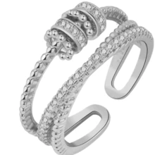 1pc Multi-Layer Twistable Copper-Material Ring, Summer/Spring Fashion Accessories For Women, Adjustable Sensory Fidget Rings, Suitable For Valentine's Day, Women's Holiday Or Birthday Gifts