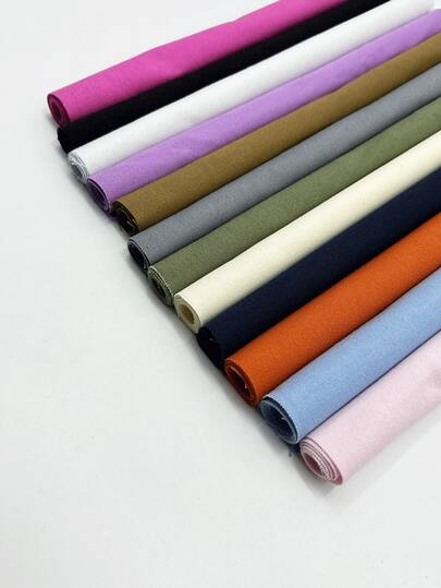 11.81"X11.81" Solid Color Embroidery Fabric, Available In Pink, Beige, White, Blue, Orange, Navy, Green, Gray, Brown, Purple, Black, Burgundy, Suitable For Sewing, DIY Embroidery