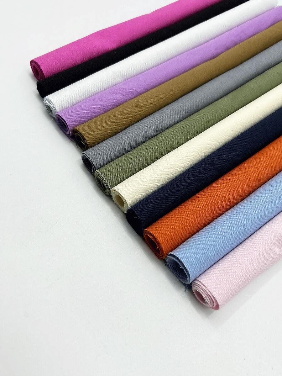 11.81 英寸 X 11.81 英寸纯色绣花布，有粉色、米色、白色、蓝色、橙色、海军蓝、绿色、灰色、棕色、紫色、黑色、酒红色可选，适合缝纫、DIY 刺绣