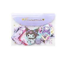 40张/包 Sanrio 贴纸 Kuromi Melody Cinnamoroll 可爱卡通 Hello Kitty 纸质装饰 PVC 贴纸收纳袋 适合派对礼物