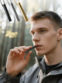 (To nie jest gwizdek) Naszyjnik wspomagający świadome oddychanie, wisiorek ze stali nierdzewnej do uspokajającej medytacji, narzędzie do świadomego, głębokiego oddychania łagodzące stres, lęk i ataki paniki, prezent medytacyjny dla mężczyzn i kobiet (ten produkt to po prostu narzędzie do medytacji, które ma na celu łagodzenie stresu i odczuwanie oddechu, nie da się go dmuchnąć jak gwizdka).