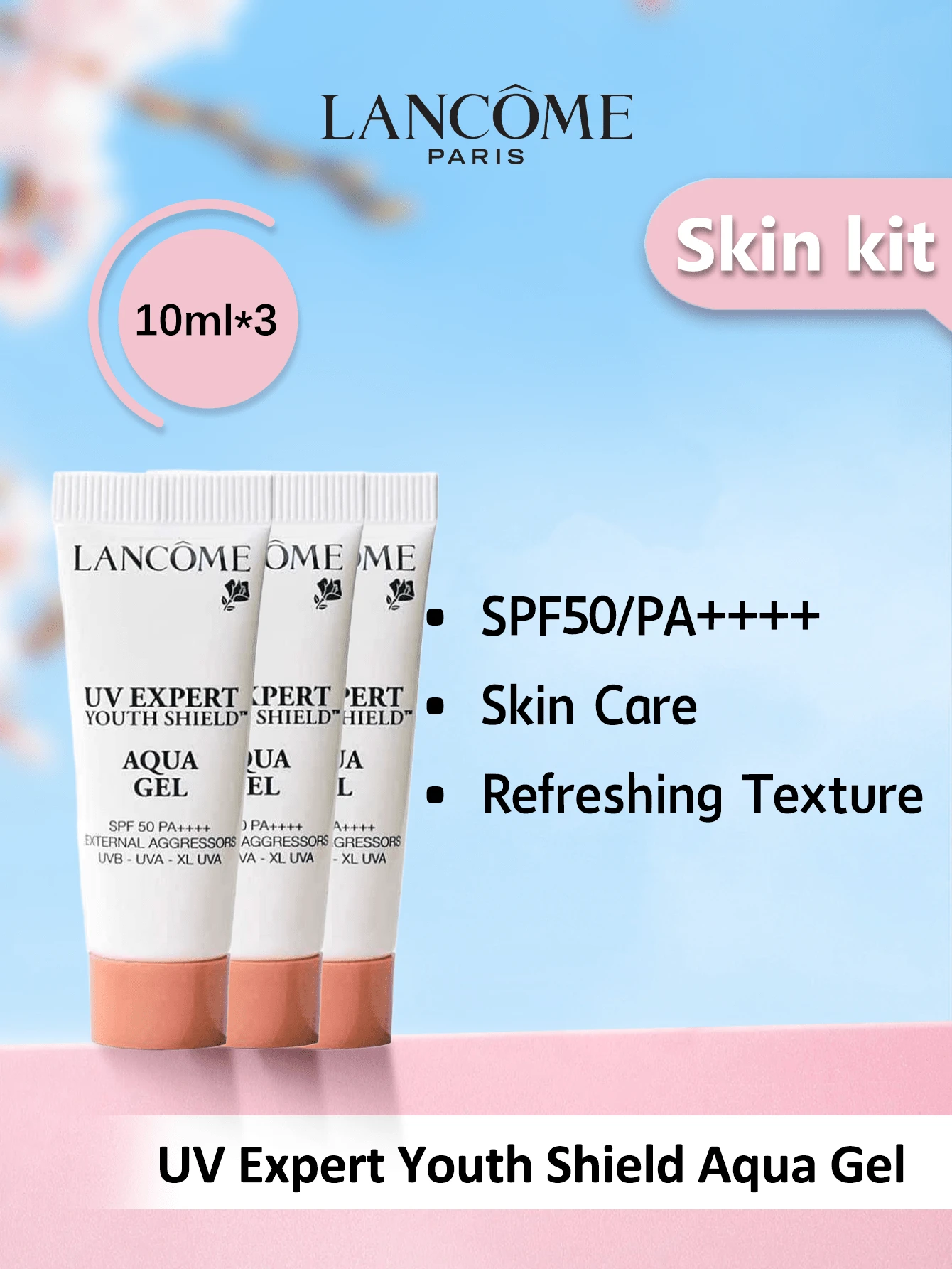 Lancôme 兰蔻 UV Expert Aqua Gel SPF50+ PA++++(10ml*3) - 白色 - 查看 1
