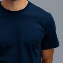 Camiseta Natalina Estampada Natal Jesus 100% Algodão - Azul Marinho - Visão 3