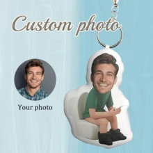 Customized Photo Keychain, Personalized Keychain, Customized With Pictures, Cute, Suitable For Father's Day, Mother's Day, Halloween, Christmas, Christmas Eve, Valentine's Day, Birthdays, Personalized Anniversaries - Squat Toilet - Multicolor - View 5