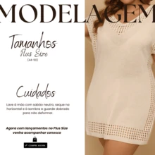 Plus Size Beach Cover-Up Large Swimwear Beach Cover-Up Fashion Knit Plus Size - Black - View 2