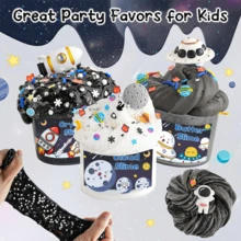 6pcs, DIY Clay Toy Set, Butter Clay, Crystal Clay, Brushed Clay, Customizable Decorative Ornaments With Accessories, Decompression Toys, Various Colors And Styles Of Clay Toy Sets, Great Gifts For Boys/Girls, Birthday Gifts, Slime Kit,Putty,Clay Kit,Stress Relief