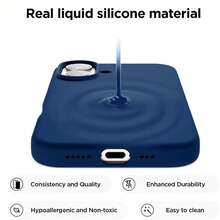 1pc Blue Premium Magnetic Liquid Silicone 3-In-1 Soft Anti-Scratch Super Microfiber Lining + Soft Gel Rubber TPU Bumper + Acrylic Hard Back Skin-Friendly Magnetic Compatible With Magsafe Wireless Charging Full-Body Protective Case Compatible With IPhone 17 Pro/17 Pro Max/17 Air/17/16 Pro/16 Pro Max/16 Plus/16/16E/SE4/15 Pro/15 Pro Max/15 Plus/15/14 Pro/14 Pro Max/14 Plus/14/13 Pro/13 Pro Max/13/12 Pro/12 Pro Max/12/11 Pro Max/11/11 Pro