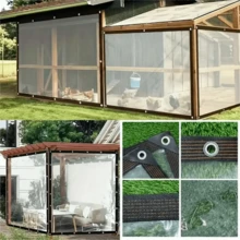 1pc, Clear Waterproof Tarpaulin Transparent Tarp Canopy Awnings Winter Plants Cover Greenhouse Film Tarp, Waterproof Tarpaulin, Clear Plastic Tarpaulin, Dustproof, Rainproof, UV Resistant Garden Coverage
