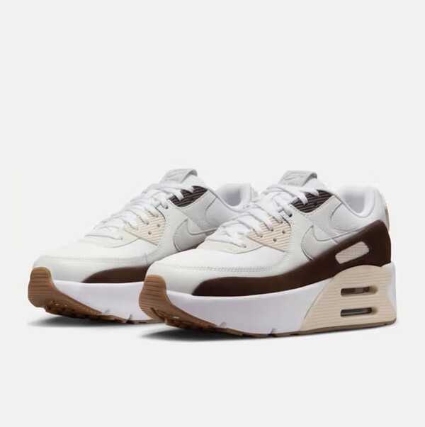 Nike Nike Air Max 90 Women Casual Sneakers With Thick Cushioned Sole, Shock Absorbing, Durable Rubber Outsole, Mesh & Leather Upper, Elegant Retro Style, Suitable For Petite Women FD4328-102