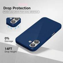 1pc Blue Premium Magnetic Liquid Silicone 3-In-1 Soft Anti-Scratch Super Microfiber Lining + Soft Gel Rubber TPU Bumper + Acrylic Hard Back Skin-Friendly Magnetic Compatible With Magsafe Wireless Charging Full-Body Protective Case Compatible With IPhone 17 Pro/17 Pro Max/17 Air/17/16 Pro/16 Pro Max/16 Plus/16/16E/SE4/15 Pro/15 Pro Max/15 Plus/15/14 Pro/14 Pro Max/14 Plus/14/13 Pro/13 Pro Max/13/12 Pro/12 Pro Max/12/11 Pro Max/11/11 Pro