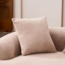 65" Curved Small Loveseat Sofa,Cozy Chenille Upholstered Couch With 3 Pillows,Modern Deep Seat Cloud Couch Memory Foam Compression Sofa,For Living Room Apartment Office,No Assembly Needed - 米色 - 查看 6