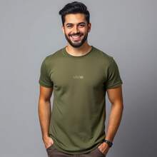 Halloween T-Shirt, Premium 100% Cotton - 軍綠色 - 查看 2