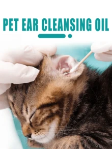 YEGBONG Cat And Dog Ear Drops 30ml, Cat And Dog Ear Cleaning Liquid, Special Ear Cleaning Liquid, Effectively Removes Earwax, Cleans Ear Canal Stains, Eliminates Odors, Including 10 Cotton Swabs