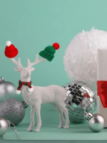 圣诞帽围巾套装，酒瓶套，新款圣诞酒瓶套，香槟红创意酒瓶套，圣诞老人，雪人，鹿酒瓶套，针织酒瓶套，酒店餐厅餐桌节日装饰