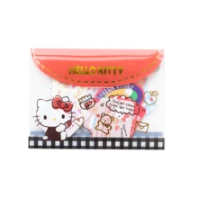 40张/包 Sanrio 贴纸 Kuromi Melody Cinnamoroll 可爱卡通 Hello Kitty 纸质装饰 PVC 贴纸收纳袋 适合派对礼物