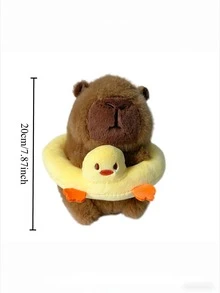 5 uroczych pluszowych zabawek w kształcie kapibary – miękkie, brązowe zwierzątko wypełnione poliestrem, urocza dekoracja domu i poduszka, idealny prezent świąteczny dla nastolatków i dorosłych, upominki na przyjęcia lub dekoracja domu - Wielokolorowe - Zobacz 8