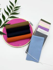 11.81 英寸 X 11.81 英寸纯色绣花布，有粉色、米色、白色、蓝色、橙色、海军蓝、绿色、灰色、棕色、紫色、黑色、酒红色可选，适合缝纫、DIY 刺绣