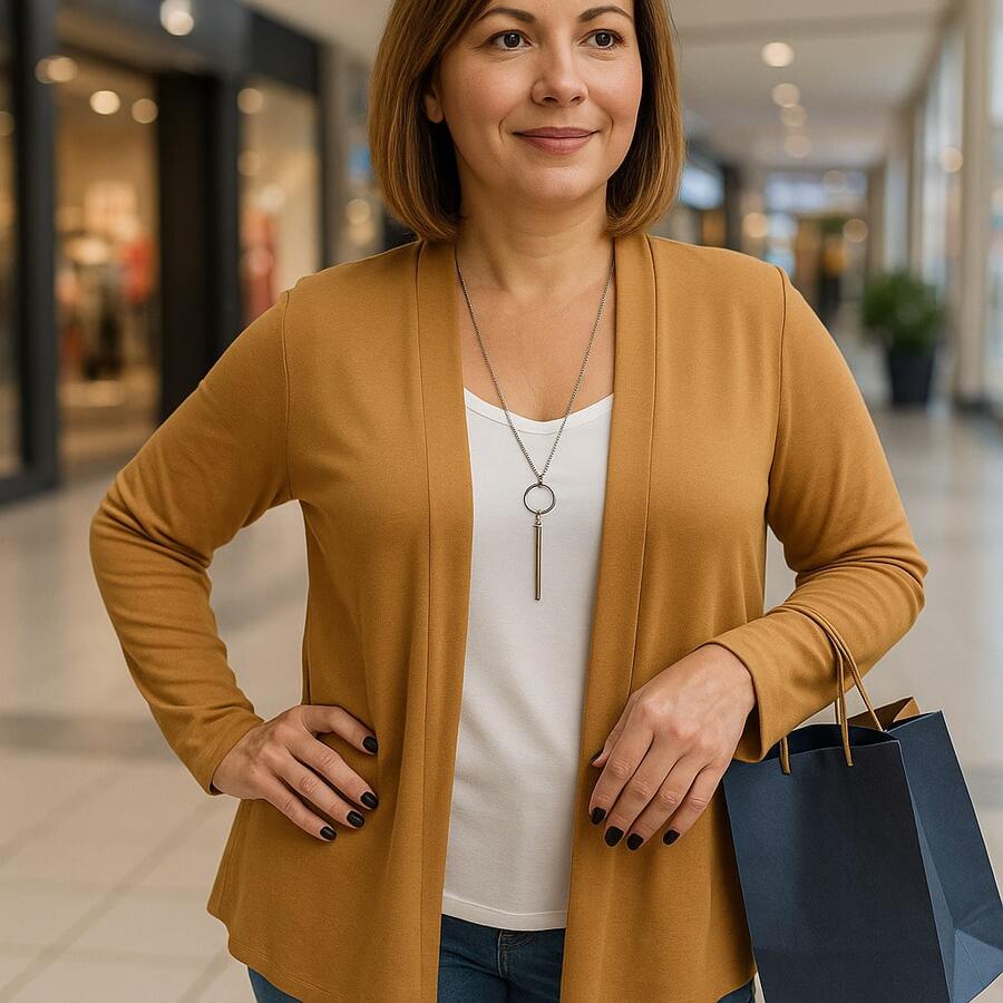 Cardigan Short Women's Mid-Season Plus Size Coat - Camel - Ver 1