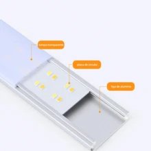 50CM Luz LED Sem Fio sensor De Inteligente Do Guarda-Roupa Quarto De Conveniência Carregamento USB - Luz branca fria - Visão 9