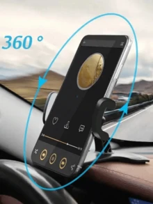 360° 可旋转车载手机支架、汽车夹式 GPS 支架、仪表盘车载支架、多功能汽车导航夹式支架、可调节车载手机仪表盘夹支架、通用