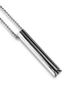 (To nie jest gwizdek) Naszyjnik wspomagający świadome oddychanie, wisiorek ze stali nierdzewnej do uspokajającej medytacji, narzędzie do świadomego, głębokiego oddychania łagodzące stres, lęk i ataki paniki, prezent medytacyjny dla mężczyzn i kobiet (ten produkt to po prostu narzędzie do medytacji, które ma na celu łagodzenie stresu i odczuwanie oddechu, nie da się go dmuchnąć jak gwizdka).