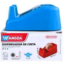 Dispensador de cinta adhesiva de alta resistencia con base antideslizante, diseño ergonómico para cortes precisos, ideal para oficina, uso escolar y proyectos de manualidades en el hogar - Multicolor - Ver 2