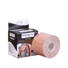 1 لفة 5 سم * 5 م شريط لاصق كينيسيو مرن لعضلات الصدر والركبة والكوع، معدات وقائية للياقة البدنية، شريط رياضي للجيم وملحقات رياضية