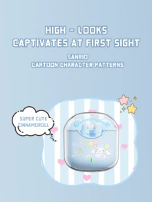 TWS 无线耳机 - 支持蓝牙 5.4，电池容量：3.7V 250mAh，超长续航 60 小时，强劲低音，半入耳式舒适佩戴，支持快速充电，适用于音乐播放、通话和游戏 - 藍色-Cinnamoroll - 查看 4