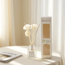 1 Set Difusor de Aromas, 50ml Flor Seca Rattan Libre de Fragancias, Desodorante de Baño Ambientador de Hogar, Aroma Duradero, Adecuado para Dormitorio, Sala de Estar, Estudio, Aromaterapia, Difusor, Perfume para el Hogar, Ambientador de Casa