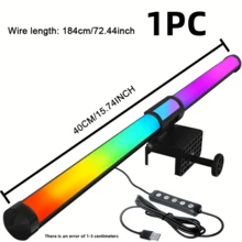 1 件 RGB 电视电脑屏幕灯，游戏灯 RGB 变色，可调光显示灯，USB 供电，具有 RGB/三色多级调光，适用于游戏和家庭办公室设置 - USB - 查看 13