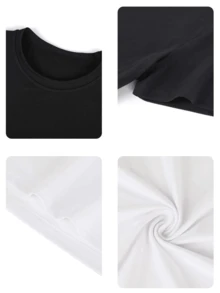 1 camiseta unisex estampada de corte holgadoChristmas Cartoon style Santa Claus gift pileAdecuado para ocasiones como las vacaciones de verano, Halloween y el Día de la Independencia de México. - Negro - Ver 2