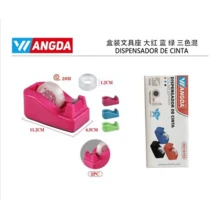 Dispensador de cinta adhesiva de alta resistencia con base antideslizante, diseño ergonómico para cortes precisos, ideal para oficina, uso escolar y proyectos de manualidades en el hogar - Multicolor - Ver 5