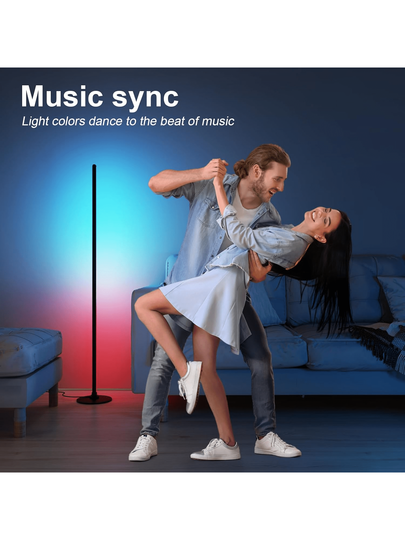 Slimme LED Multi RGB IC Vloer Coner Lamp Music Sync, Moderne 16 Million Changing St ing Mood Verlichting APP Remote Control, DIY Modes Timer Bedroom Gaming Room Living view 8