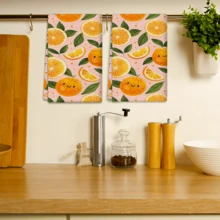 2/4 Pcs Set, Dish Towels, Patterned Printed Towels, Super Absorbent Microfiber Modern Cloths, Cooking And Baking Tea Towels, Dish Cloths, Cleaning Towels, Hand Towels, Super Soft And Highly Absorbent, Kitchen Decor, Gifts For Neighbors, Gifts For Mom, Birthday Gifts, Housewarming Gifts For Friends, Kitchen Essentials, Daily Necessities - Multicolor - View 9