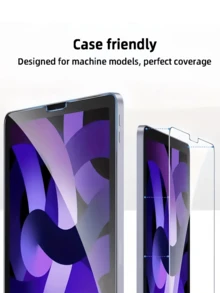 2 Pcs Tempered Glass Screen Protector Compatible With The Entire IPad Series, Scratch-Resistant, Anti-Drop, Waterproof, Fingerprint-Resistant, Super Smooth, Perfectly Compatible With The Screen, No Bubbles, Providing The Best E-Sports Experience And Ultra-High Definition Visual. Gift For Birthday, Family, Friends Pad Screen Protector, Pad Accessories Shockproof Full Cover - Clear - View 9