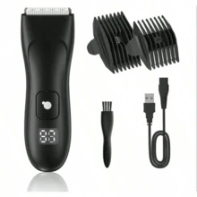 Aparador de Pelos para Homens e Mulheres, Corte Preciso para Corpo, Virilha e Pernas - Preto - Visão 2