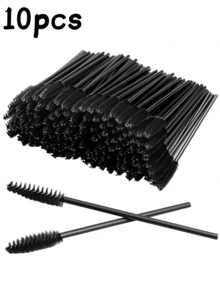 200pcs Black Delicate Eyelash Brush, Eyebrow Brush, Makeup Brush Set, Suitable For Eyelash Extension Grooming, Eyebrow Grooming, Eyeshadow Brush, Spiral Brush, Eyelash Brush - Multicolor - View 11