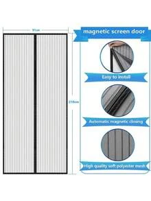 1 cửa lưới chống muỗi từ tính, lưới đóng từ tính, thoáng khí chống côn trùng, phụ kiện xe RV, lưới dày, thân thiện với thú cưng, nhiều kích cỡ, tự bịt kín chống muỗi, thích hợp cho cửa trước, cửa trượt, màn chống ruồi, rèm chống ruồi, phụ kiện xe RV, lưới chống ruồi, màn chống muỗi, cửa lưới cho thú cưng - Nhiều màu - Xem 4