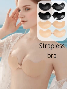 2 حمالة صدر لاصقة من السيليكون | حمالة صدر بدون أشرطة غير مرئية مع رفع للنساء | ضروري لفستان بدون ظهر - غطاء حلمة لاصق مع دعم رفع