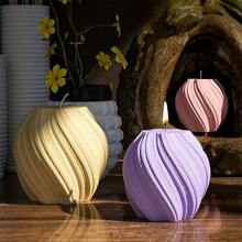 1 Pc Of Spiral Silicone Candle Molds, Featuring A Twisted Geometric Pillar Candle Shape With An Asymmetrical Swirl Pattern. Suitable For DIY Candles And Soaps, Handmade Crafts, And Aromatherapy Crafts, Perfect For Thanksgiving Decorations.Suitable For Candle Making, Polymer Clay, Cement Decorations, And Other Home Decor. A Must-Have For Christmas And Thanksgiving Decorations.