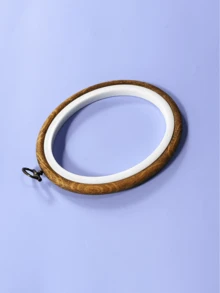 Cerceaux de broderie vintage ovales, convenant pour les projets de point de croix et de travaux d'aiguille, avec anneaux métalliques, brun café, kit d'outils d'artisanat de broderie DIY, applicable pour les arts de point de croix, tailles : 6*7,5 cm, 8*10 cm, 12*15 cm, 15*19 cm, 18*25 cm, 22*29 cm