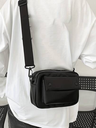 Bolso de hombro de PU para hombre, bolso de pecho, monedero, bolso de mensajero, bolso de playa, bolsa de gimnasio, bolsa negra, bolsa de viaje de gran capacidad y multifuncional, bolsa de cadera, regalo de Navidad, regalo del Día de San Valentín, bolso vintage, artículos esenciales de vacaciones, bolso bandolera, pegatinas, regreso a la escuela, regalos del Día de San Valentín, regalo vintage para hombres, bolso cruzado, bolsos vintage de primavera, útiles escolares