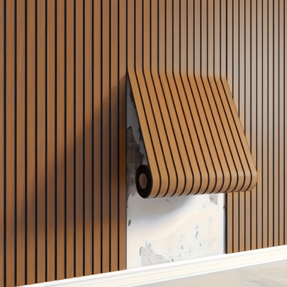 1 Roll Wood Wall Panel Peel And Stick, Brown Decorative Slat Room Decor Wallpaper For Home Decor Living Room, Self Adhesive Wall Covering Wood Panels For Cabinets,Boho Home Decor 17.71in X 39.37/118/196.85