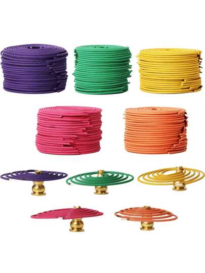 1盒/40支柠檬草香薰棒，螺旋状，家用香薰棒，燃烧时间长，香味怡人，适用于家庭、花园、卧室、厨房、浴室、茶室、办公室等场所的空气净化。尤其适合瑜伽、冥想、SPA、阅读、学习、睡眠、放松、缓解压力以及各种节日。