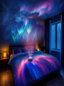 LED Romantic Arctic/Water Ripple Projection Lamp, With USB Plug-In And Remote Control, One-Click To Light Up, Creating Dual Romance. Instantly, The Arctic Light Spreads Across The Ceiling, While Shattered Stars Form A Galaxy That Flows Downward. The Fine Water Ripples Spread Across The Wall. In The Flickering Light, The Entire Room Seems To Float On The Shimmering Water Surface Of A Summer Night. Without Leaving The House, You Can Bring The Starry Sky And The Waves Into Your Room. It's The Perfect Choice For School Or Festival Gifts!