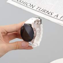 20mm 22mm 1pc Watch Strap Compatible With Samsung Galaxy Watch 4 5 6 Classic 40mm 44mm Gear S3 Silicone Bracelet Galaxy Watch 5 Pro 45mm, Band Compatible With Galaxy Watch Active 3/2/Gear S3/Amazfit Bip Bracelet Hua Wei Watch GT 2/3 Pro Bands - White - View 10