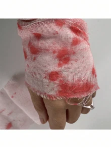 1Party Props: Holiday Dress-Up Toy Props: Blood Gauze, Haunted House, Escape Room, Horror Decoration Props, Blood Cloth, Party Prank Props - Multicolor - View 3