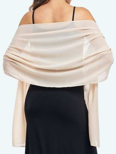 女士沙滩配饰柔软雪纺披肩，防紫外线沙滩/度假围巾，新娘婚礼伴娘披肩，适合派对、摄影